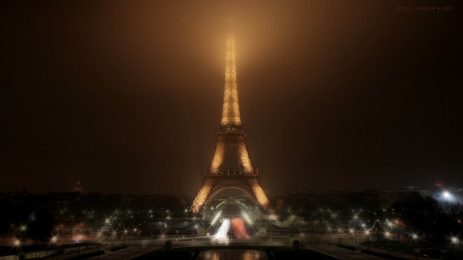 città parigi eiffel torre notte foto immagine elaborazione