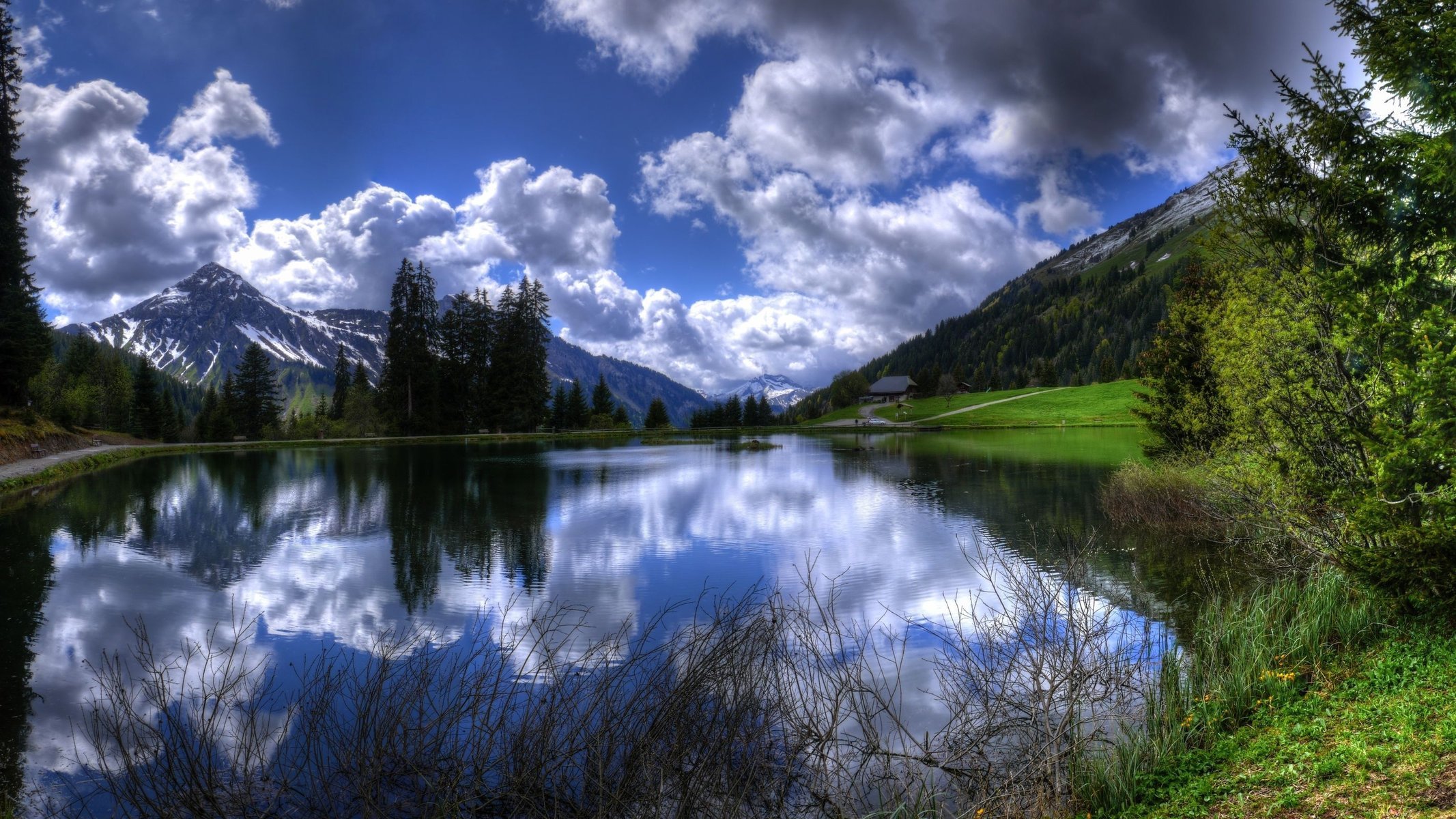 französische alpen alpen alpen berge frankreich see