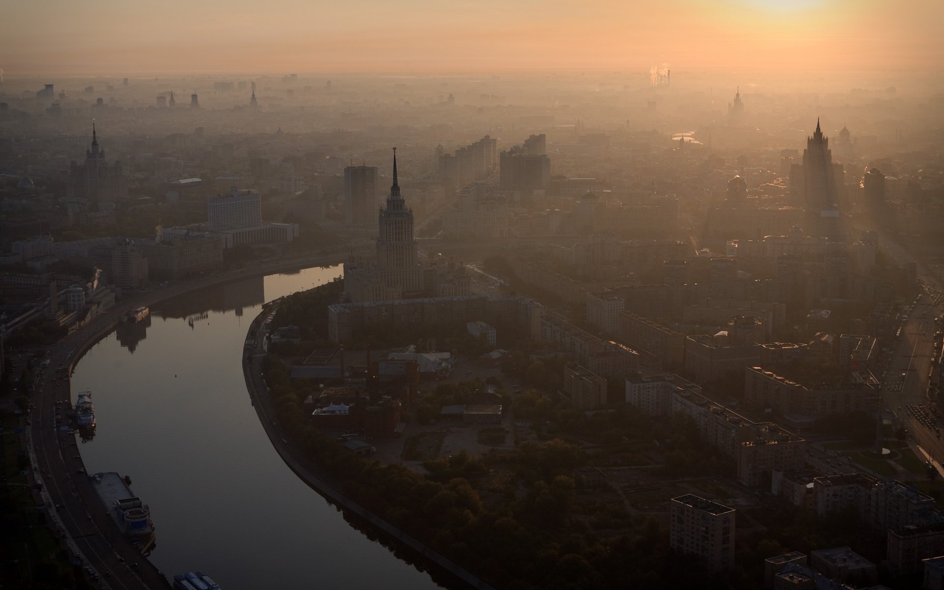 fluss moskau morgen