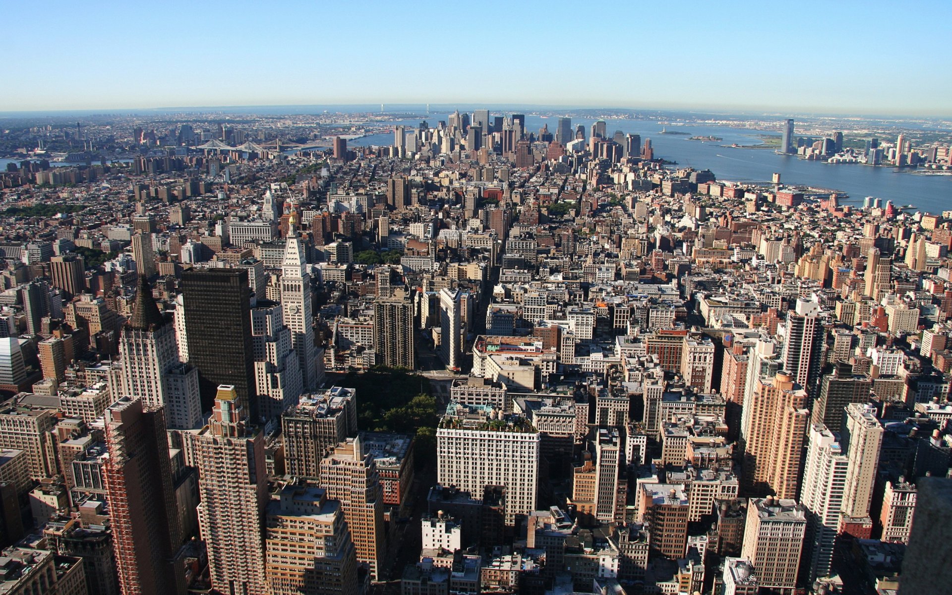 manhattan metrópolis tejados rascacielos