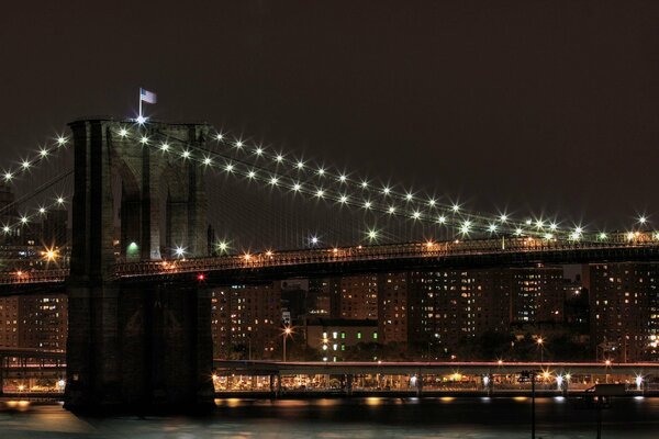 Ville pont vue soirée paysage