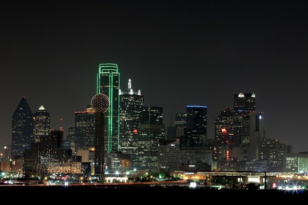 Città di Dallas di notte
