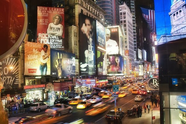 Traffic in evening New York