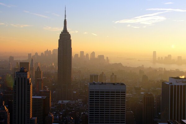 USA city, panorama of the city