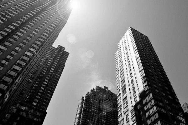 New Yorker Hochhäuser im Glanz der Sonne