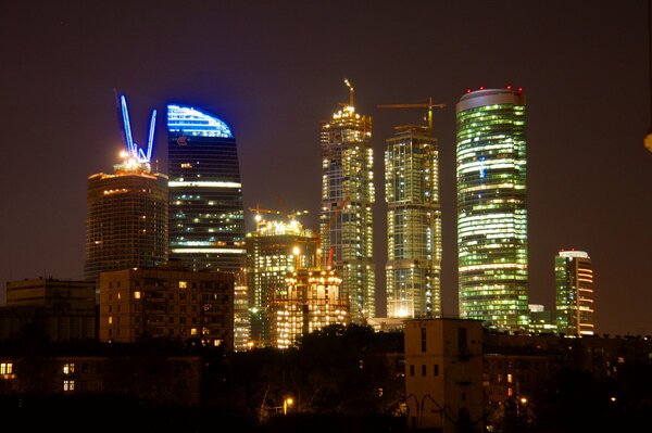 Night Moscow City is cool