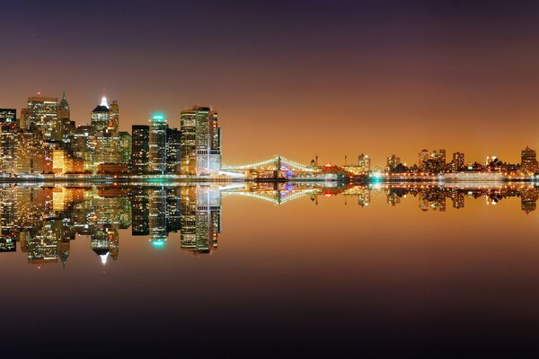 Panorama von New York in Amerika