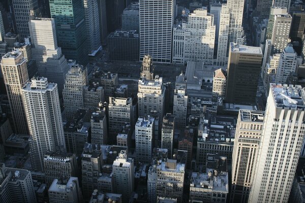 Rascacielos de nueva York foto desde arriba a la luz del día