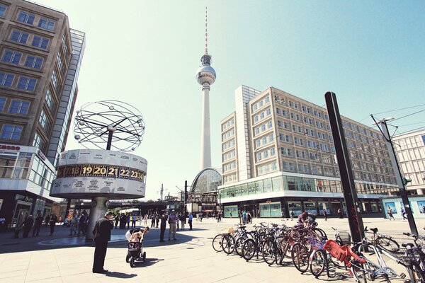 People on Gord Square in Germany