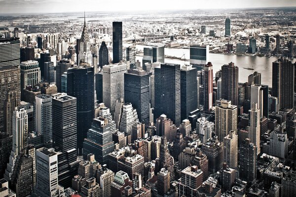 Foto di New York dall alto . Grattacieli della metropoli