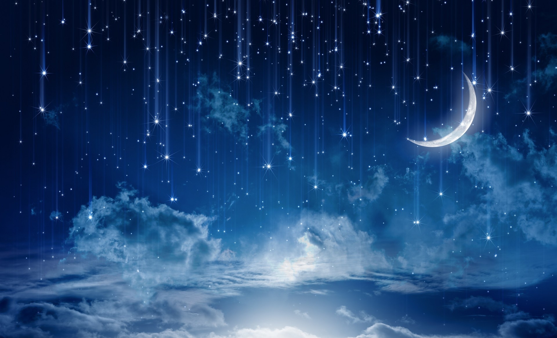 ciel nature paysage nuit pluie clair de lune lune nuages