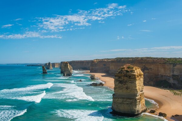 Australijska plaża z własnym krajobrazem