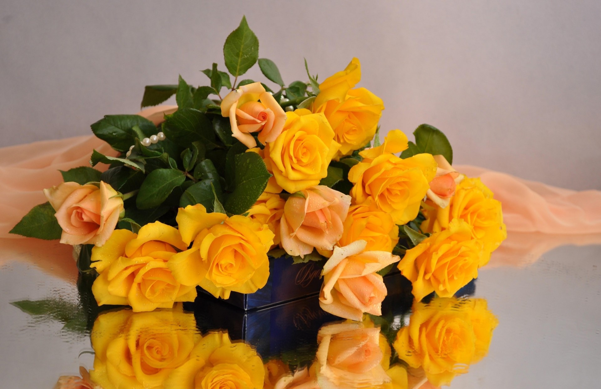 candy yellow cloth roses bouquet