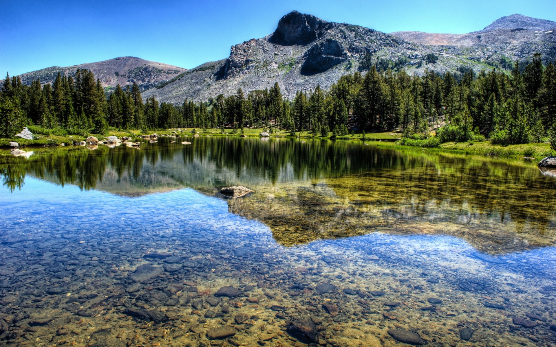 krajobraz rzeka natura jezioro las park narodowy yosemite góry