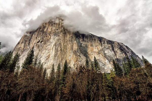 Where the clouds touch the mountains, in California