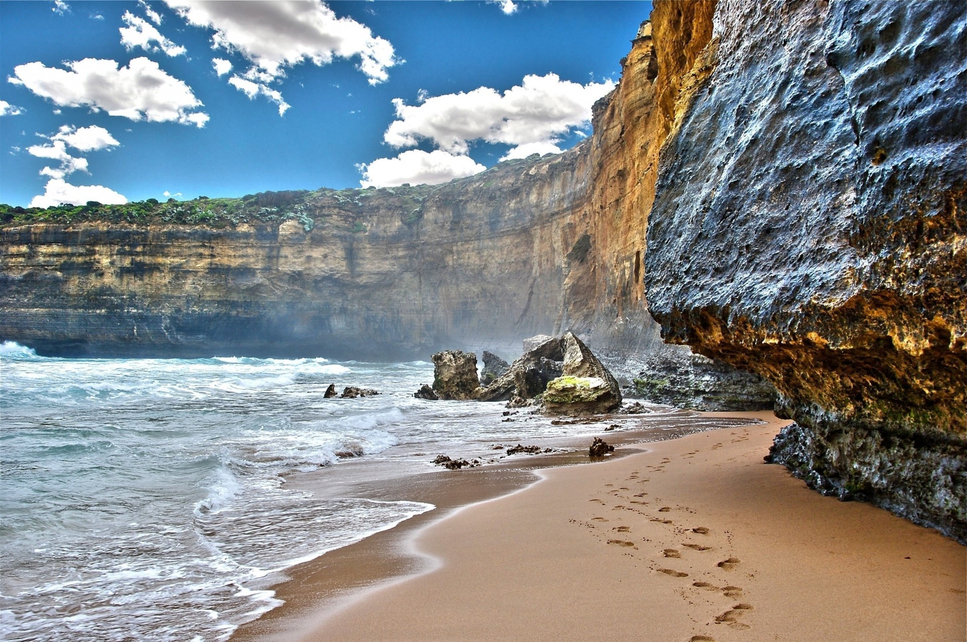 landscape traces nature water sea mountain sand rock