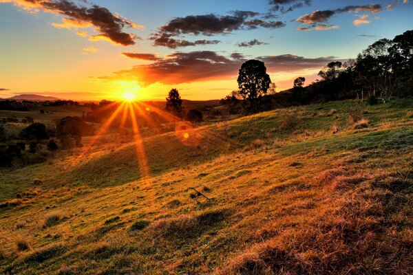 Hermoso para ver cuando el sol sale al atardecer por la mañana