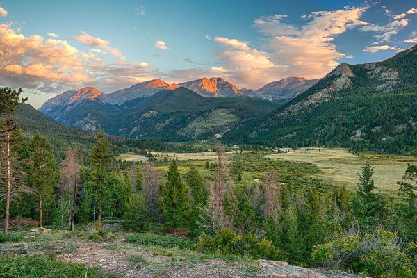 Beautiful valley in the morning in Colorado