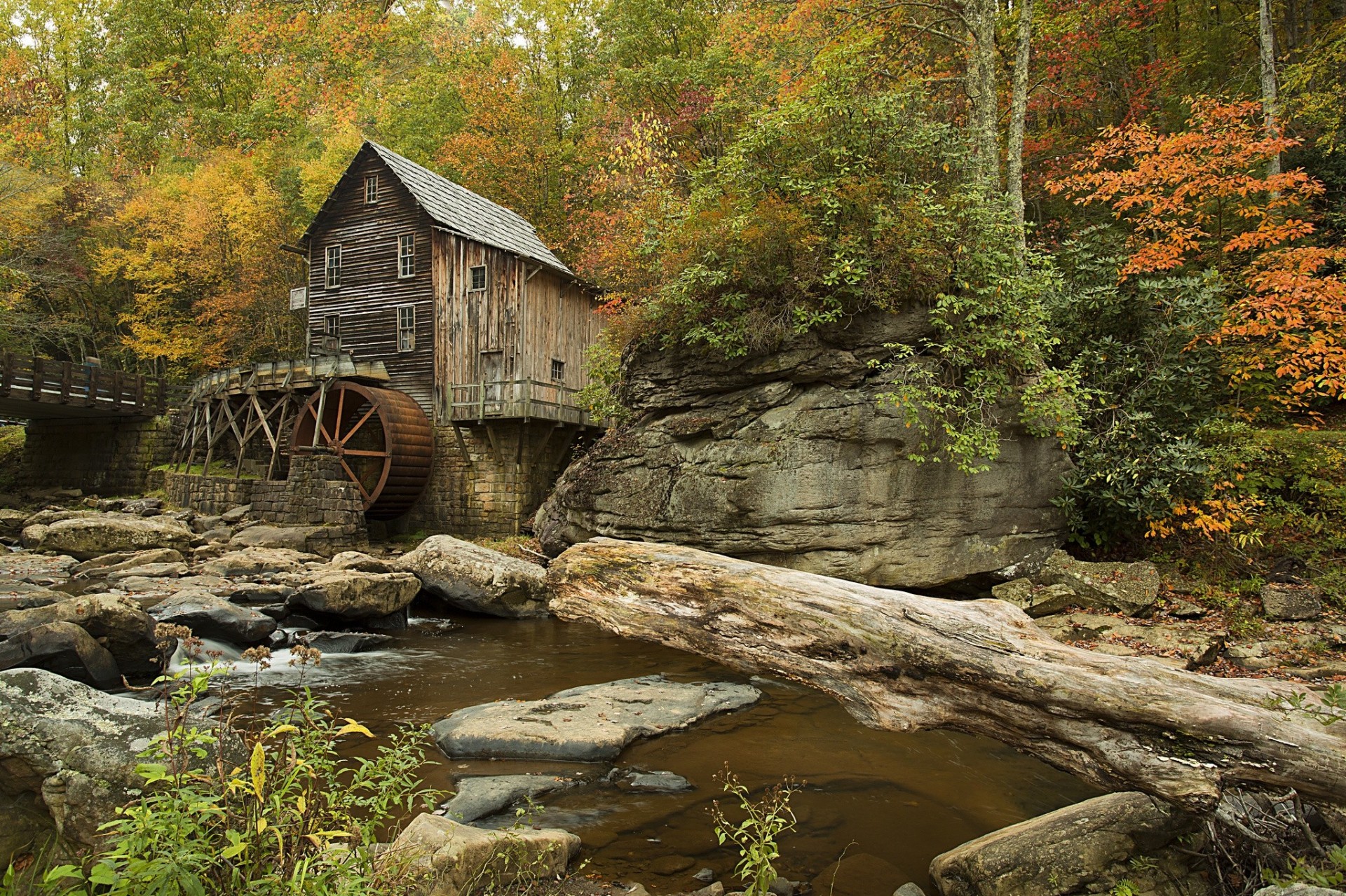 moulin forêt rivière automne virginie-occidentale