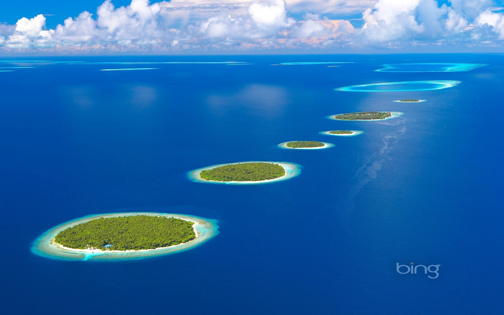 cielo nubes islas océano naturaleza foto cielo maldivas bing encantador tema