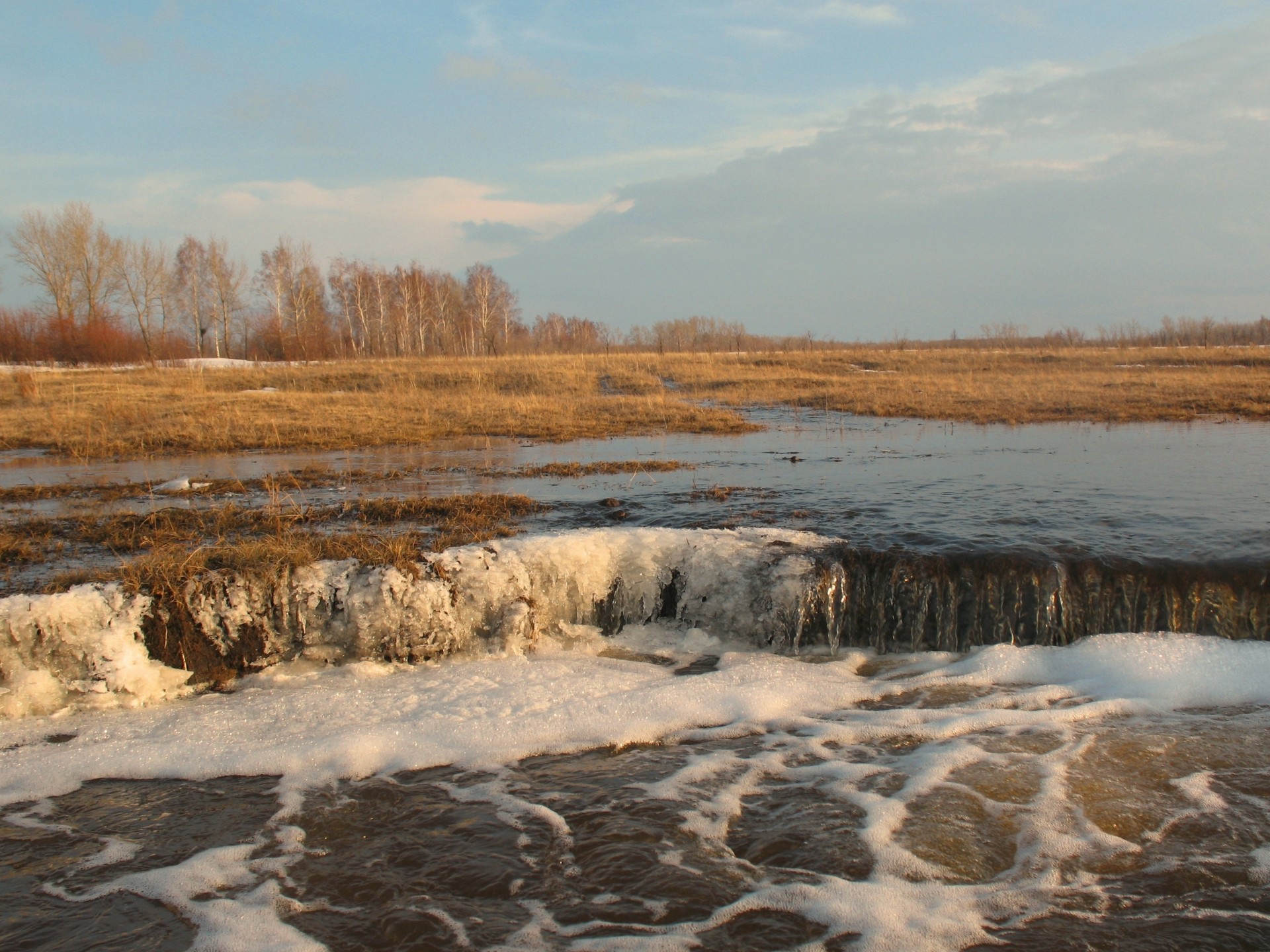 kokshetau inundación abril naturaleza primavera