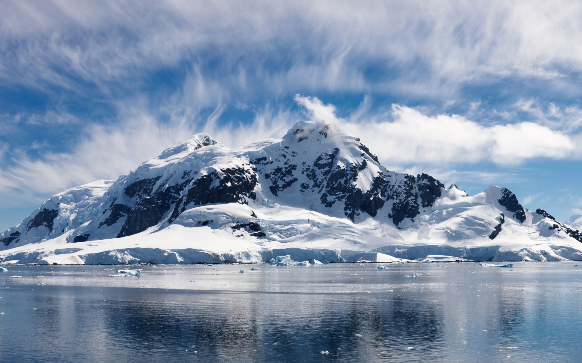 frescura frío hielo escarcha nubes top montañas cielo fusión