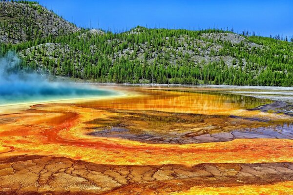 Heiße Quelle im Yellowstone-Nationalpark