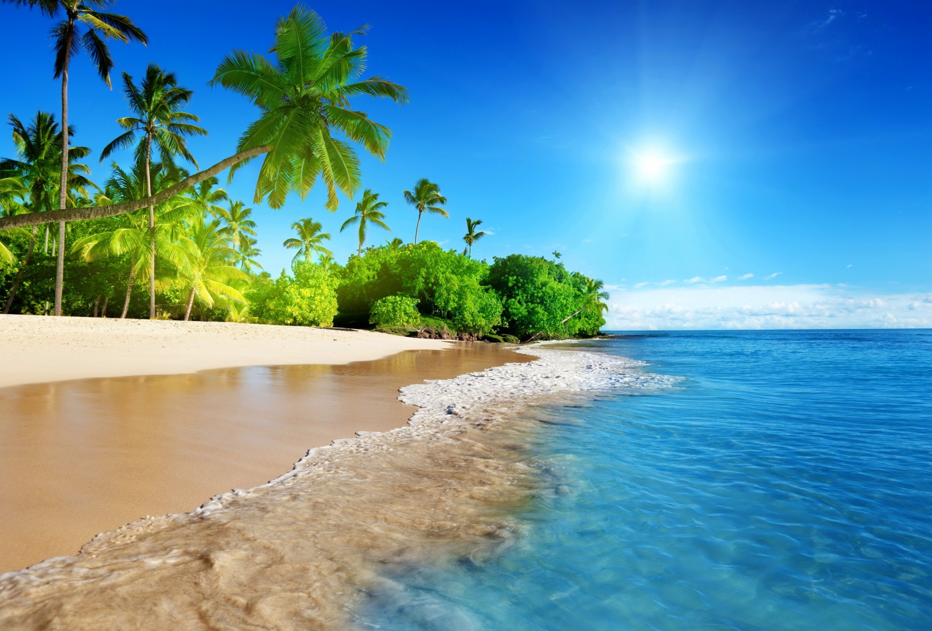 ciel tropical plage émeraude côte bleu mer soleil australie