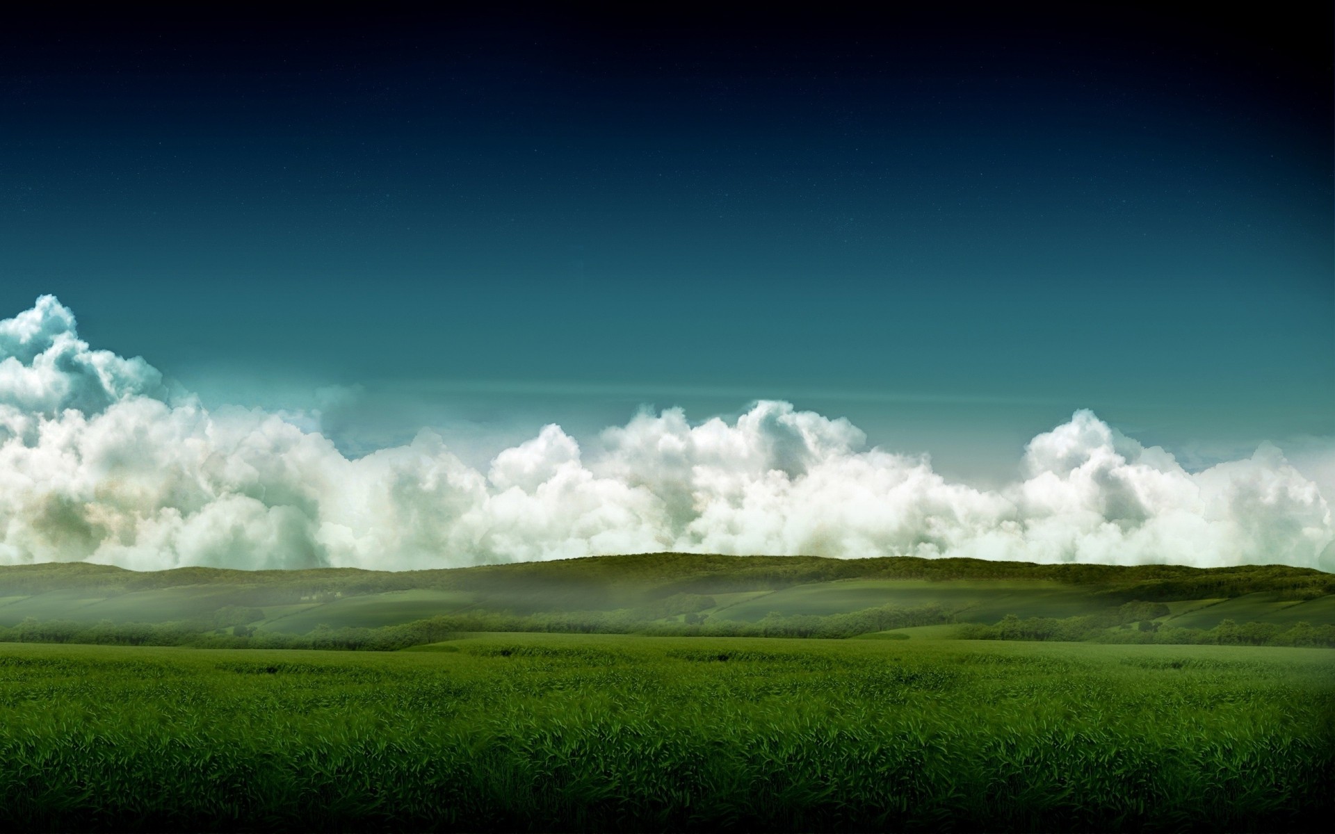 prati volume toscana cielo colori impronta estate foschia nuvole verde erba