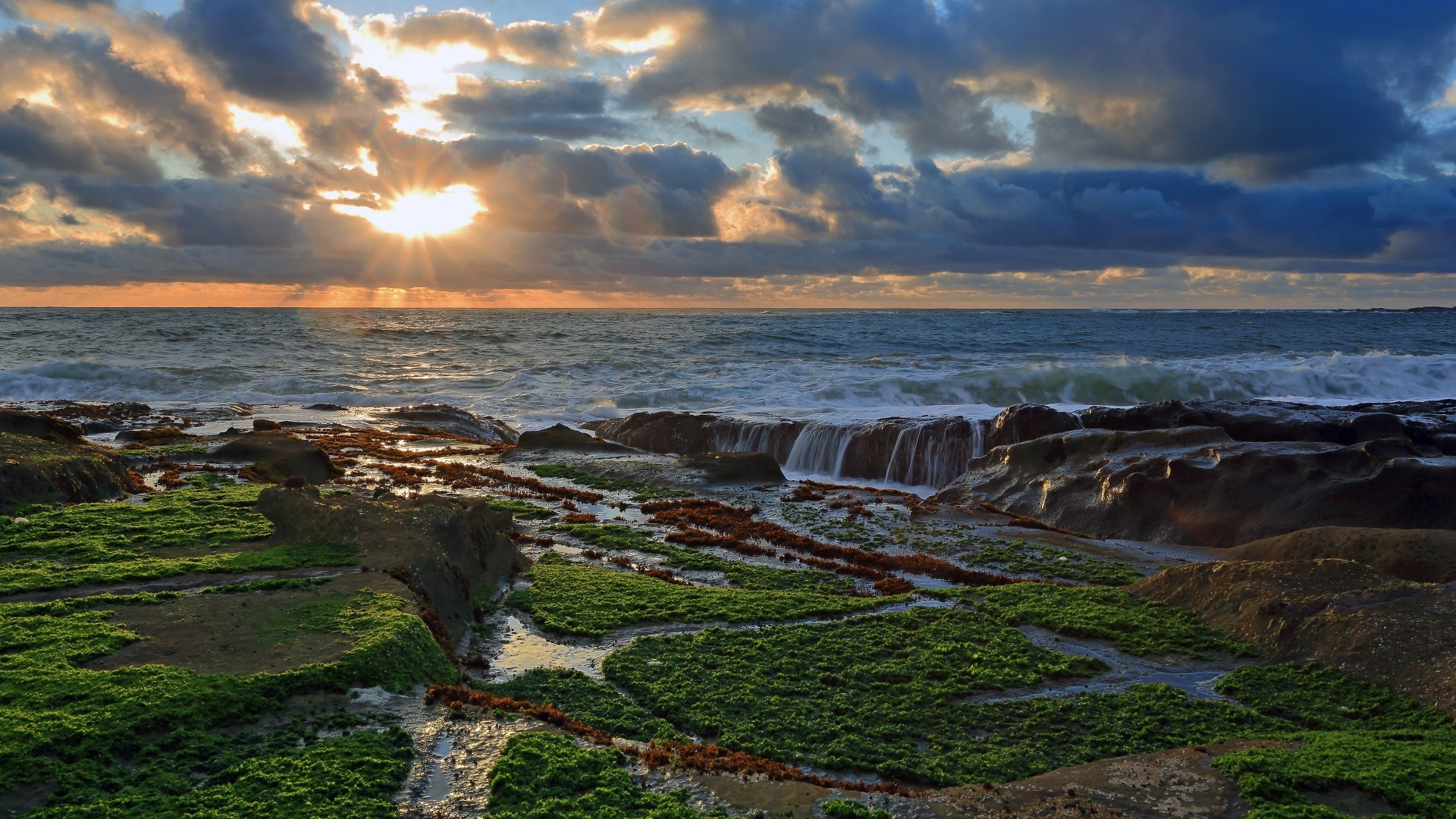 puesta de sol paisajes estados unidos oregon mar oregon