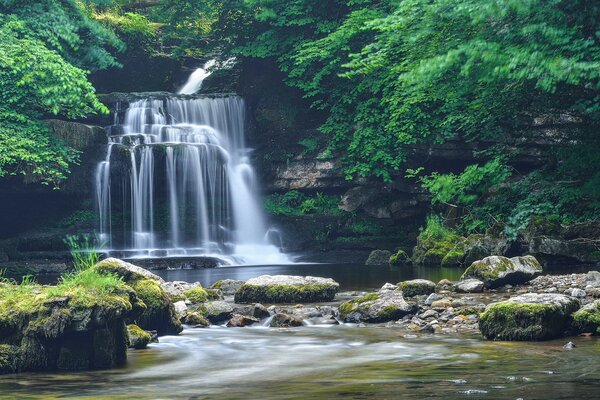 Der Wasserfall ist ein außergewöhnlicher Ort der Natur