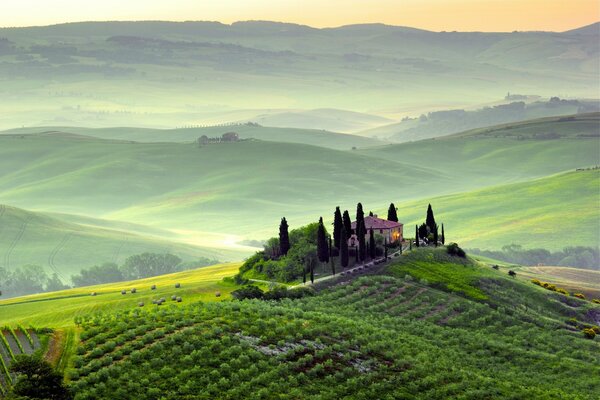 La Toscane en Italie frappe la beauté