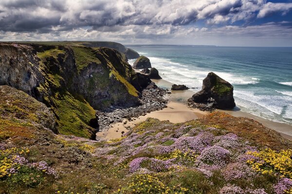 Côte d Angleterre avec vue sur les falaises