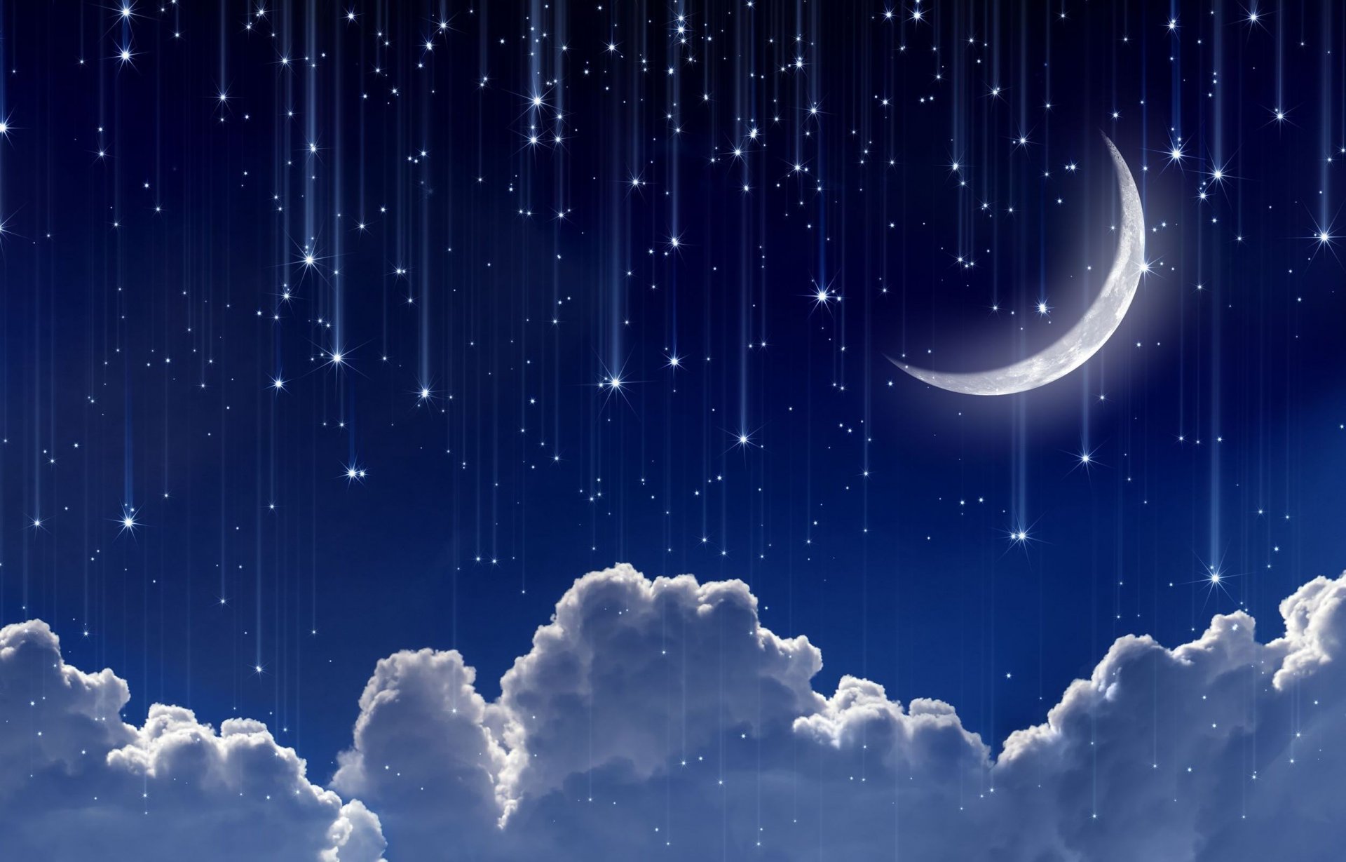 pace moon year crescent sky clouds star stars lights night background wallpaper widescreen full screen hd wallpapers fullscreen