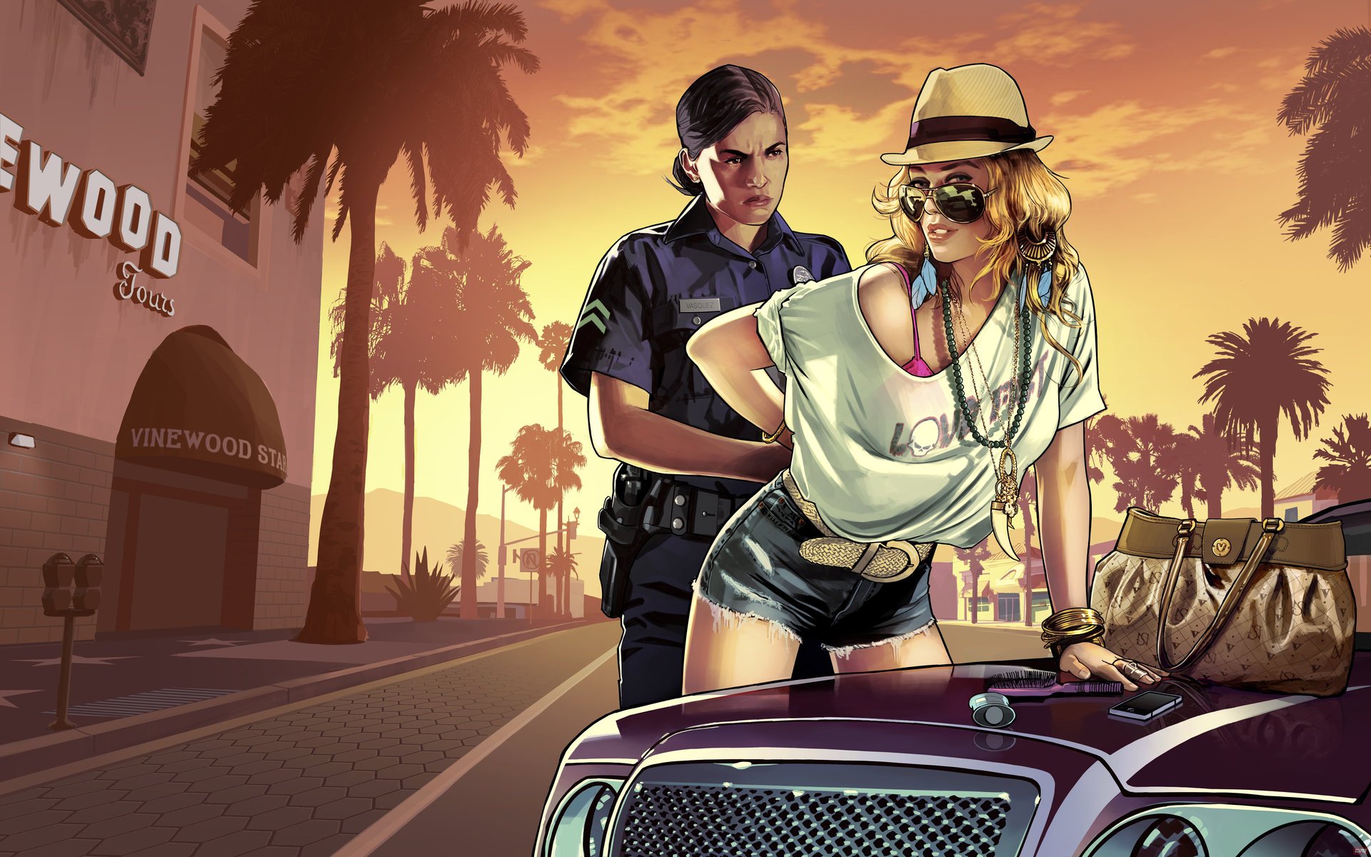 gta 5 grand theft auto v fille flic police