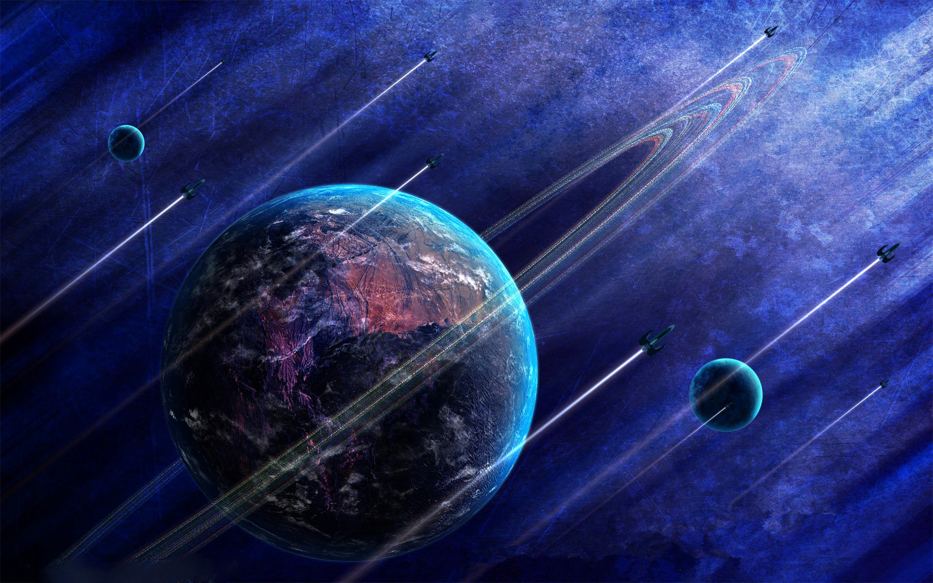 planète satellite fusée traectrorium trace