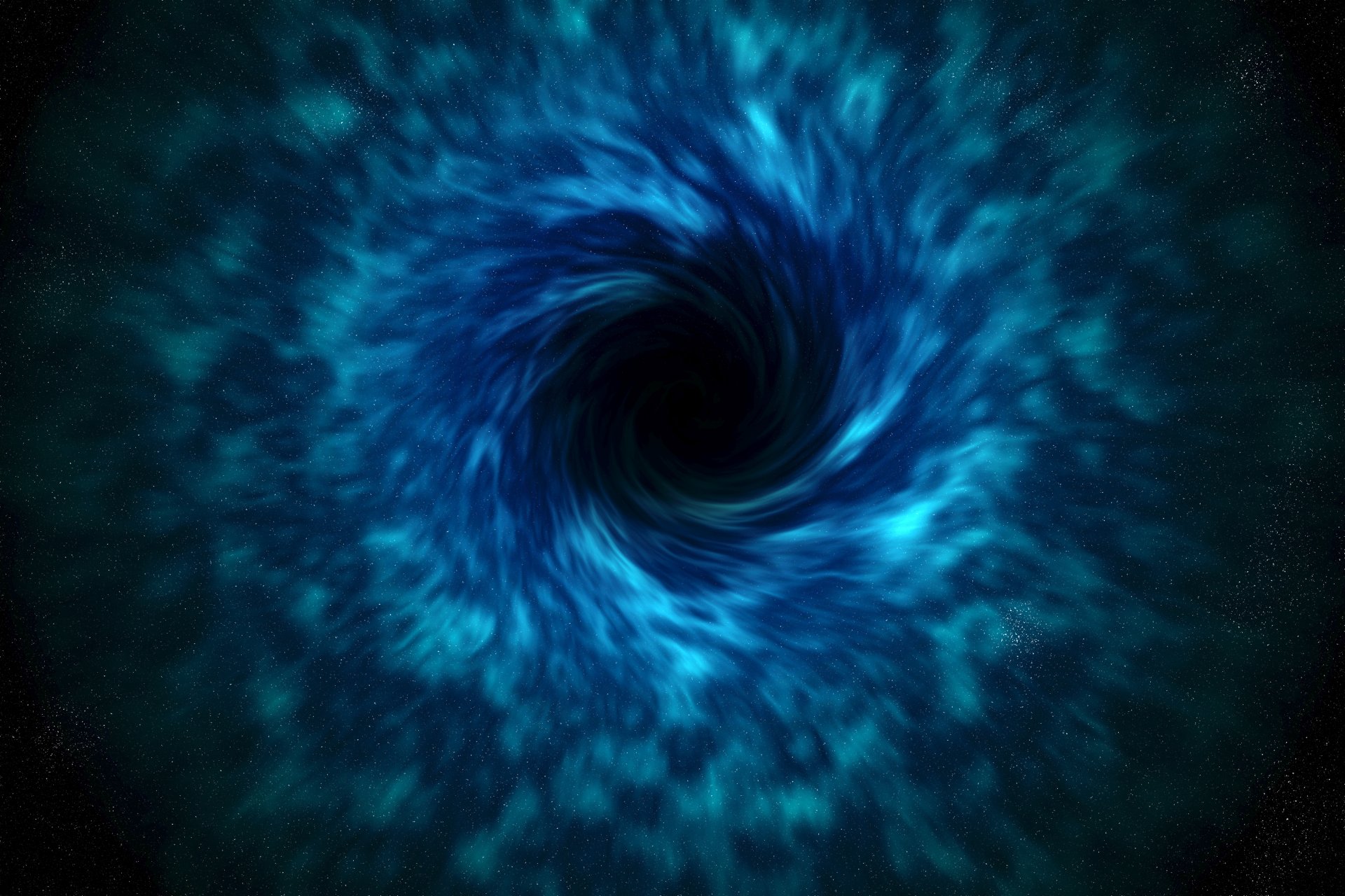 black hole sci fi blue