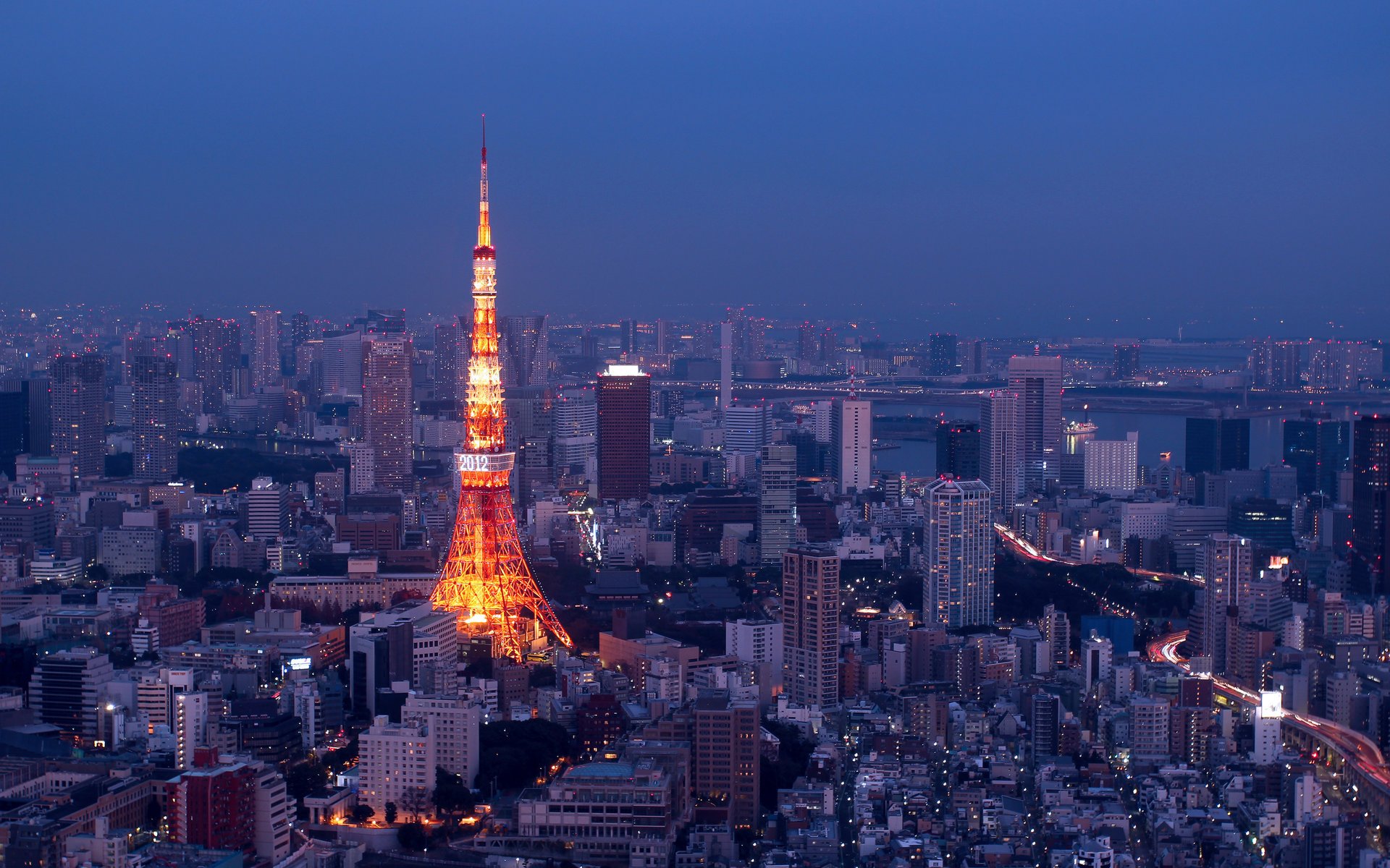 panorama lumières nuit tokyo