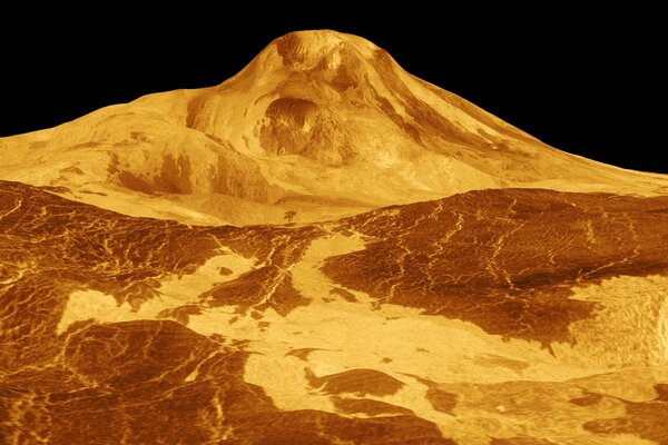 Paysage de Vénus sur une photo de l espace