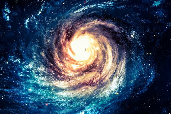 An extraordinarily beautiful galaxy twisted into a spiral