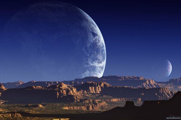 Un cas rare où la lune est si proche