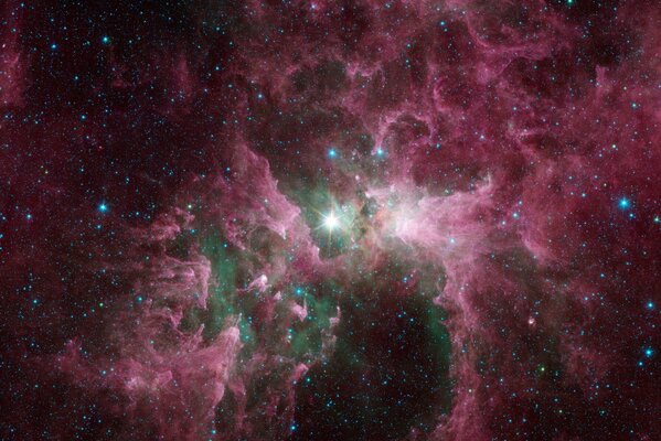 The universe in the keel nebula emits light and lights, they are like space in space in the radiance of patterns and the flickering of lights