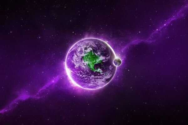 In purple, a fantastic planet
