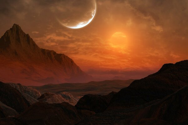 Alien landscape on other planets