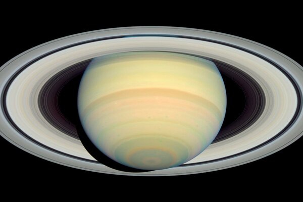 Das vollständige Bild des Saturn und seiner Ringe