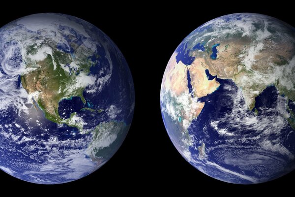 Imagen del globo desde el espacio