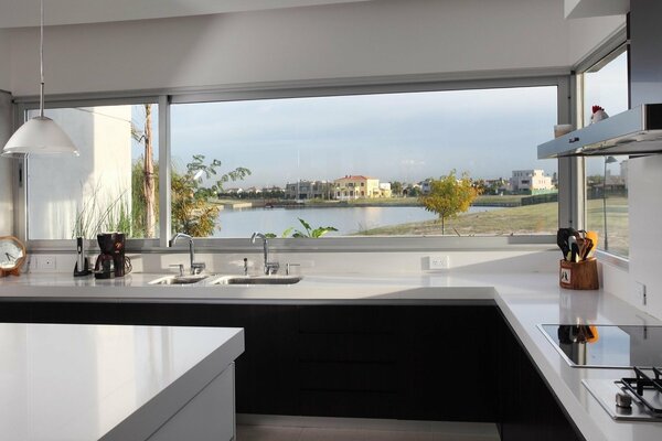 Norwegian-style kitchen in the villa