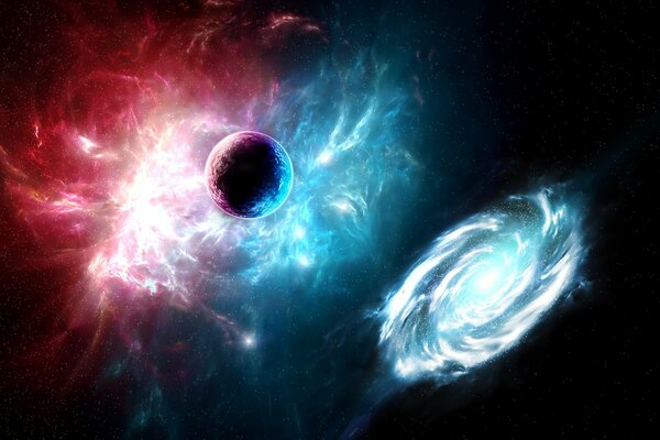 Nebulosa di luce nel cielo cosmico nelle profondità della galassia