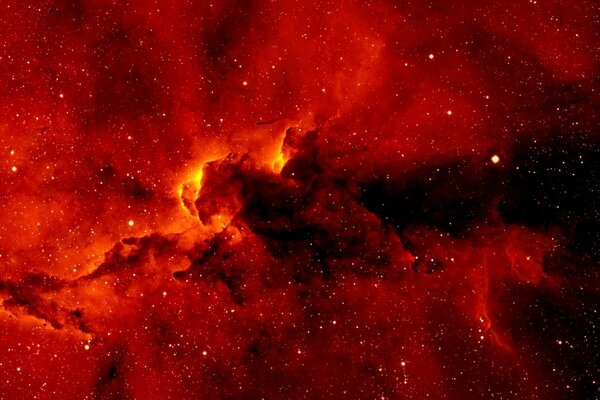 Silueta borrosa del jinete contra el cielo rojo