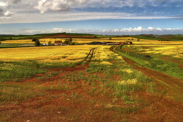 Route de la maison, paysage intéressant